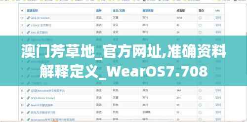 澳门芳草地_官方网址,准确资料解释定义_WearOS7.708